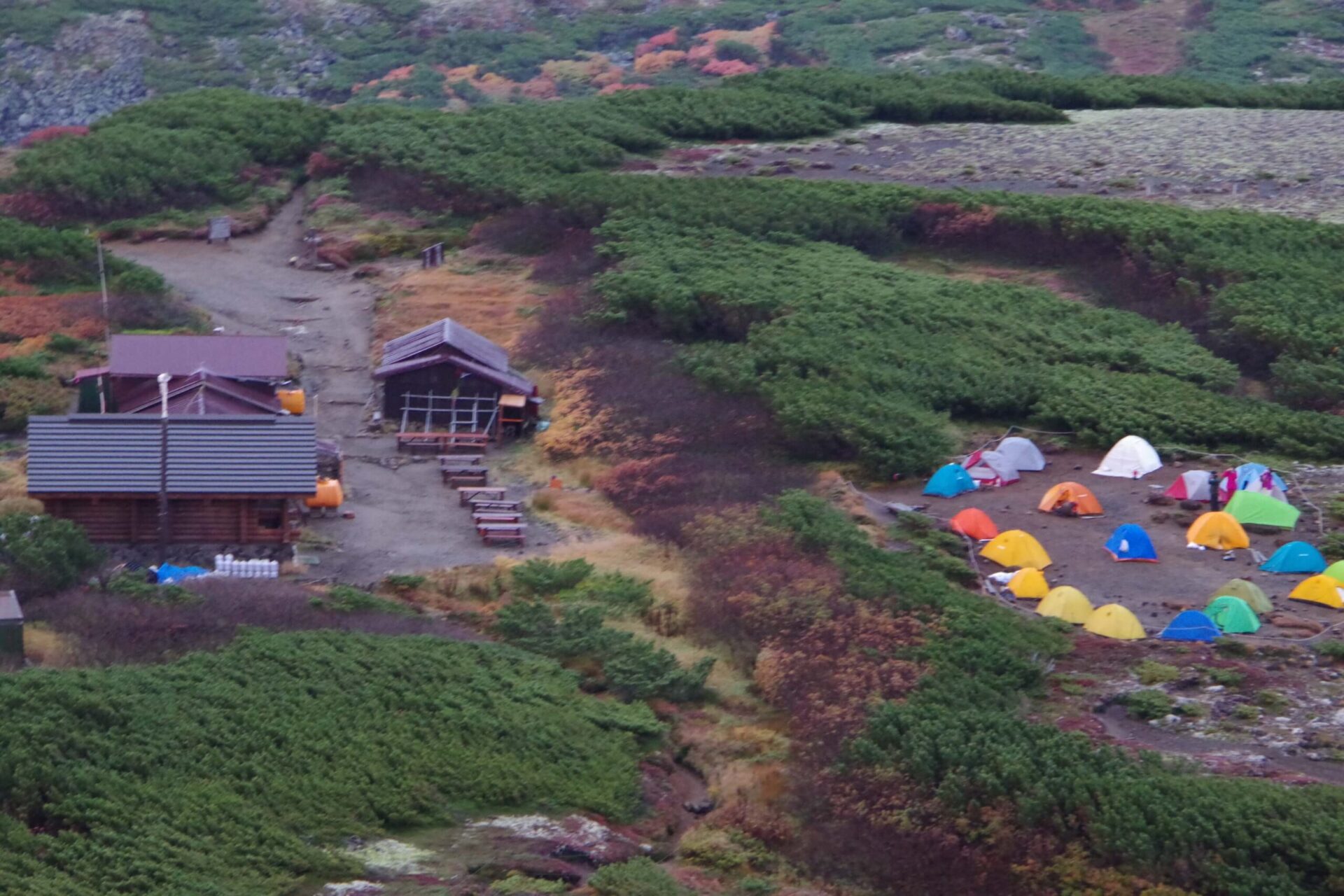 桂月岳から黒岳石室