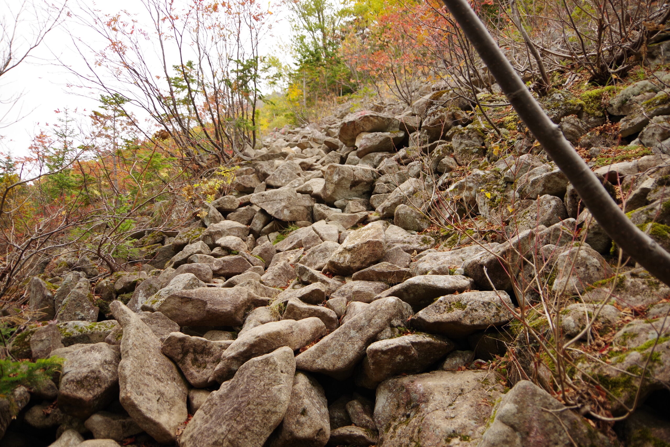 手稲山の岩場